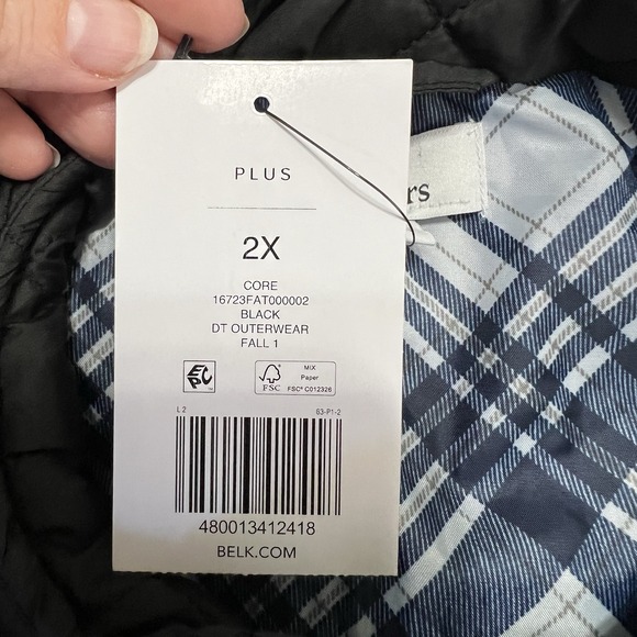 NEW! Kim Rogers Black Quilted Vest Women's XXL 2X Lightweight Puffer Zip Front - Picture 8 of 9